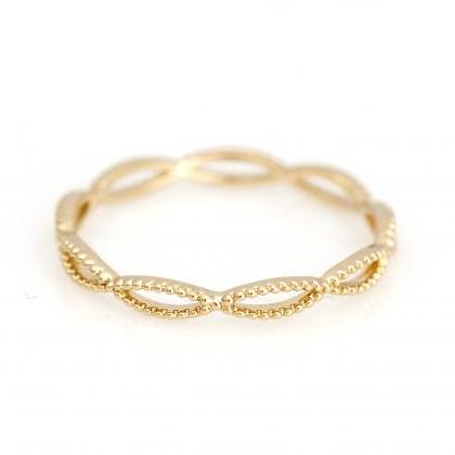 Infinity Ring Lucky Symbol Ring Gold Plated Over..