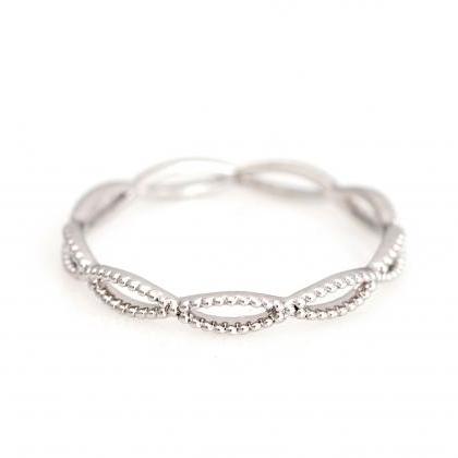 Infinity Ring Lucky Symbol Ring Rhodium Plated..