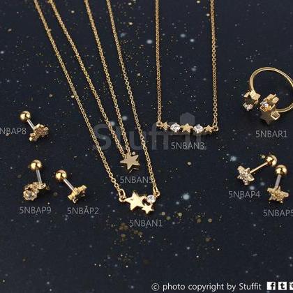 Star Necklace Tiny Delicate Star Gold Plated Over..