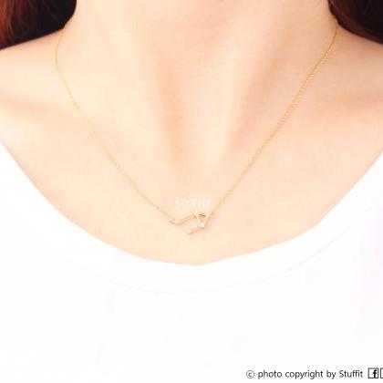 Libra Necklace Zodiac Necklace Gold Plated Over..