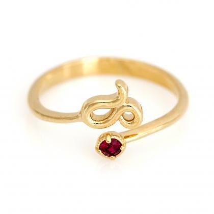 Leo Open Ring Zodiac Sign Gold Plated Over Brass..