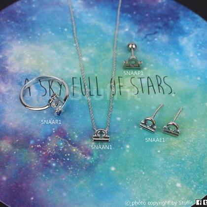 Leo Necklace Zodiac Necklace Rhodium Plated Over..