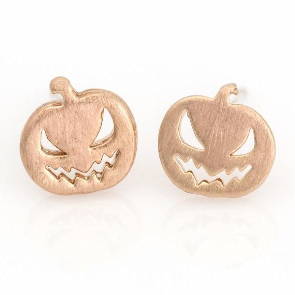 Pumpkin Face Earrings Cute..