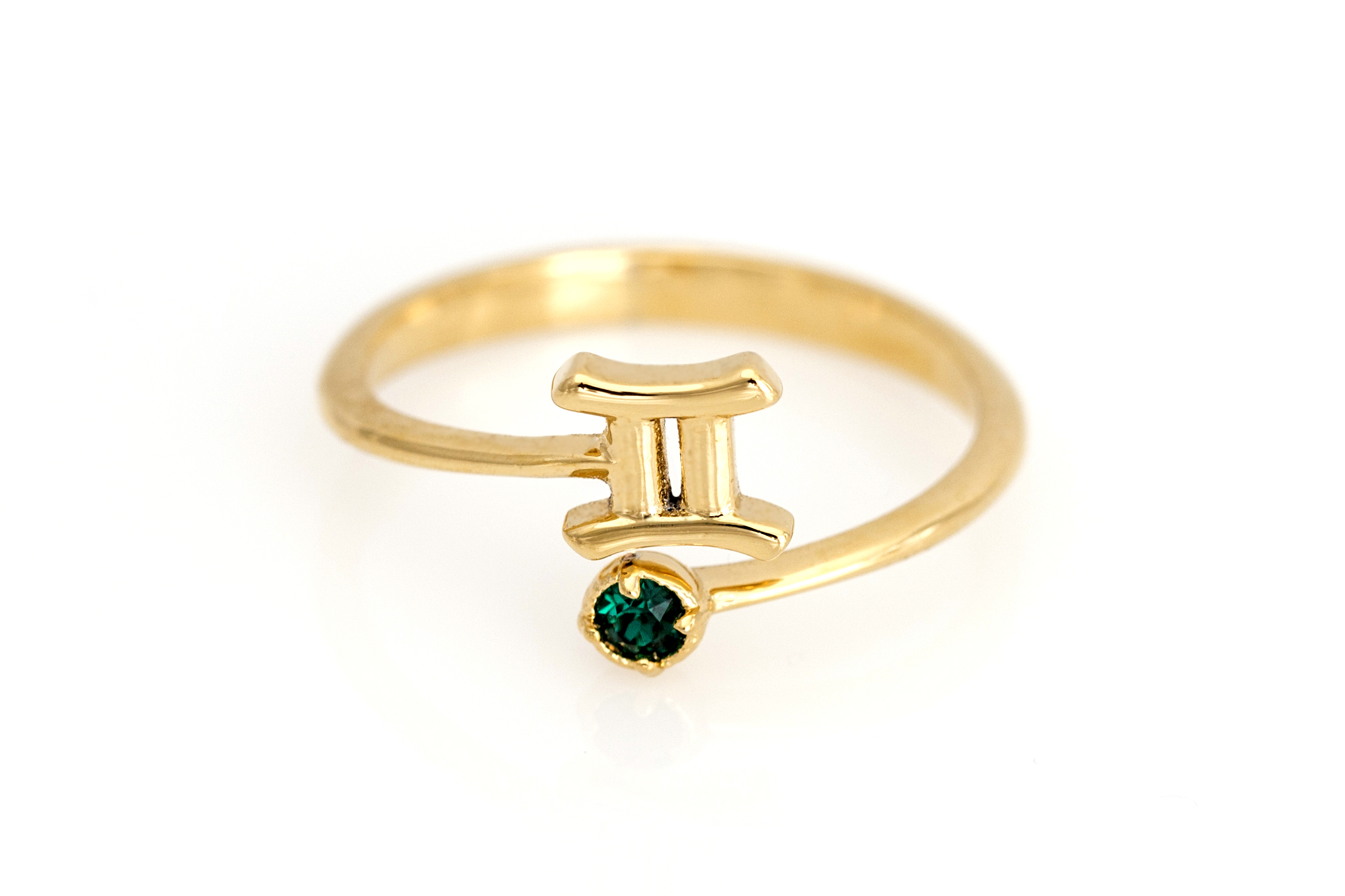 Horoscope Constellation Jewelry 14k Gold Gemini Zodiac Sign Diamond ring Gemini ring Gemini Diamond ring